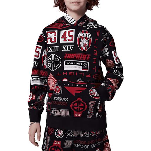 NIKE JORDAN felpa con cappuccio multilogo bambino