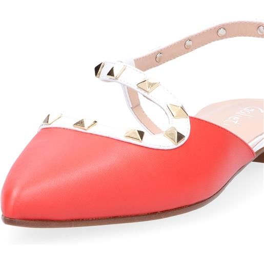 Galieti slingback in pelle con borchie