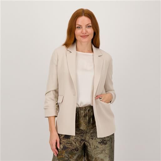 Oltre blazer in tessuto fluido foderato con maniche con arriccio