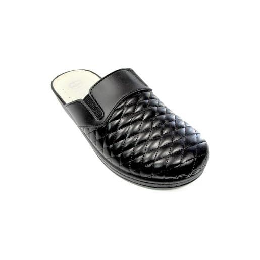 Dr.Punto Rosso dr punto rosso medical comfort 202 zoccoli sabot pantofole scarpe di pelle, donna, nero, eu 38