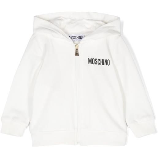 Moschino Kids felpa con cappuccio - bianco
