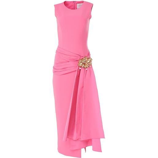 Carolina Herrera abito smanicato asimmetrico - rosa