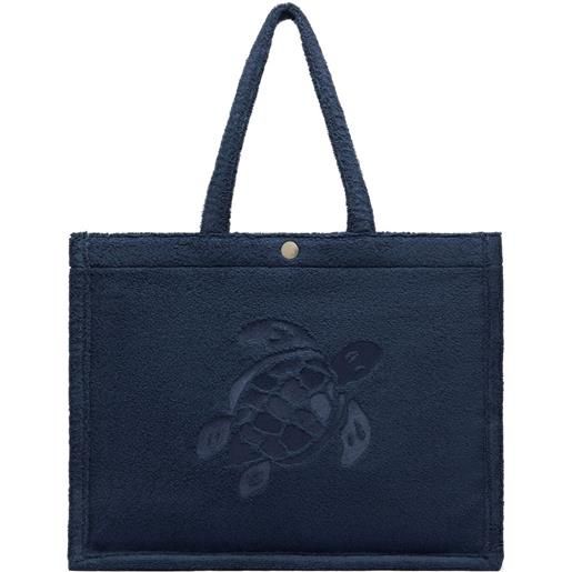 Vilebrequin borsa da spiaggia turtle - blu