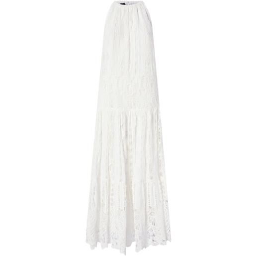 PINKO abito lungo in pizzo - bianco