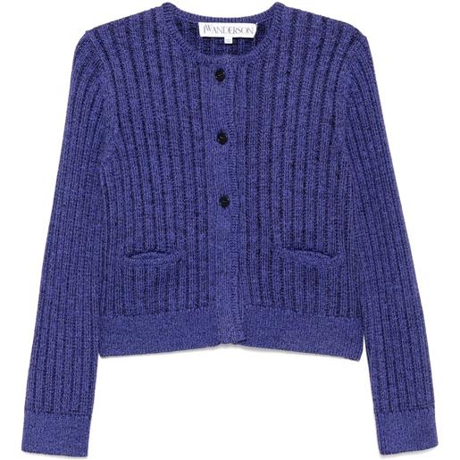 JW Anderson cardigan crop con bottoni - viola