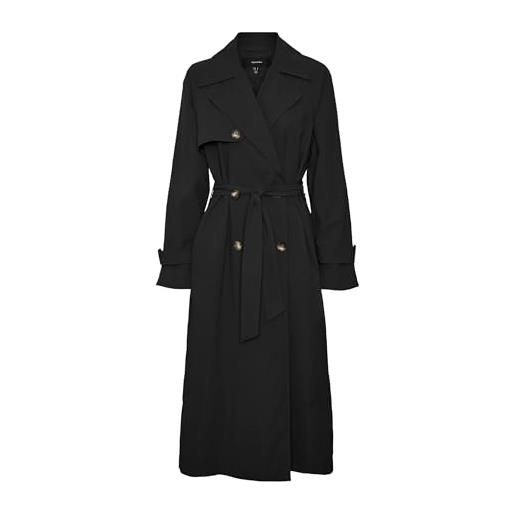 VERO MODA vmtessagold trench long, nero, m donna