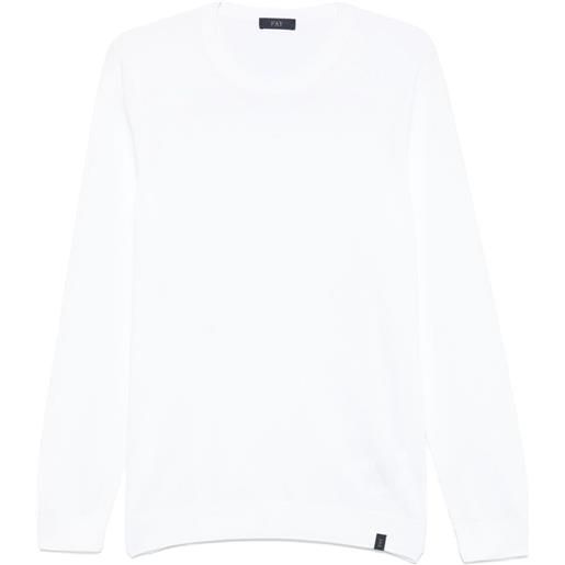 Fay felpa girocollo - bianco