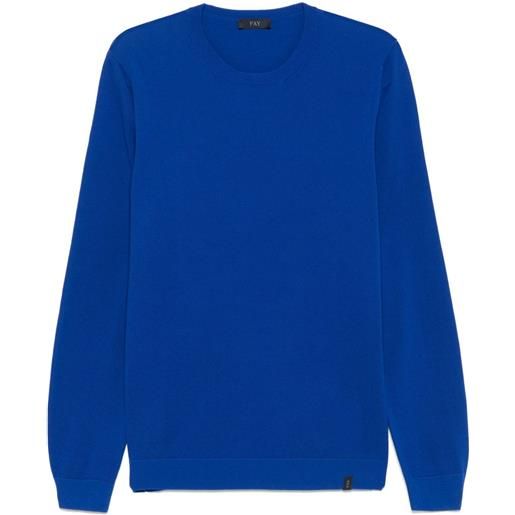 Fay felpa girocollo - blu