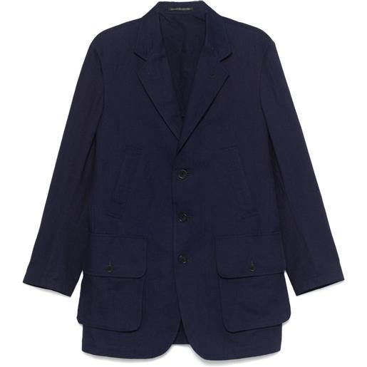 Yohji Yamamoto blazer monopetto - blu