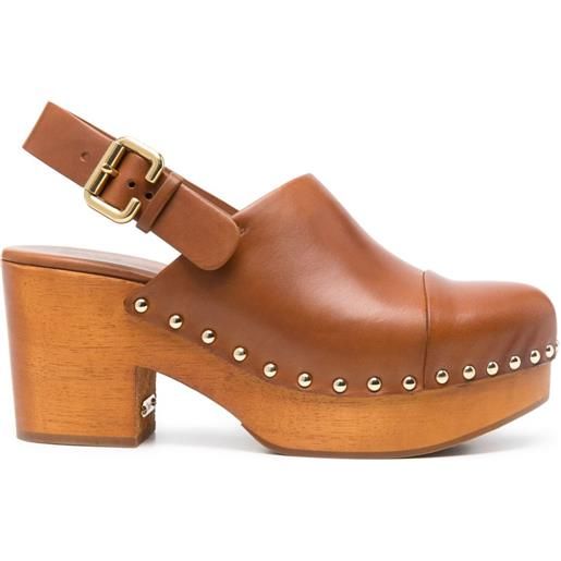 Chloé clogs jeanette 65mm - marrone