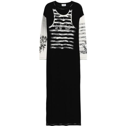 Jean Paul Gaultier abito tattoo - nero