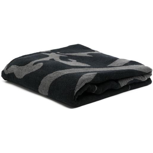 Mastermind World asciugamano con teschio - nero