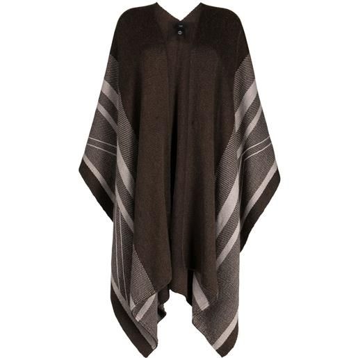 VOZ mantella a righe - marrone