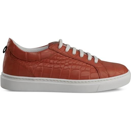 Kiton sneakers in pelle - arancione