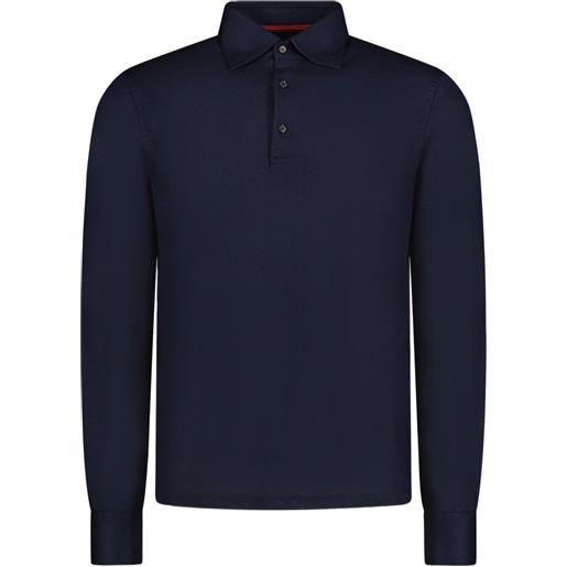 Isaia polo in lana - blu
