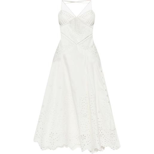 Self-Portrait abito in cotone - bianco