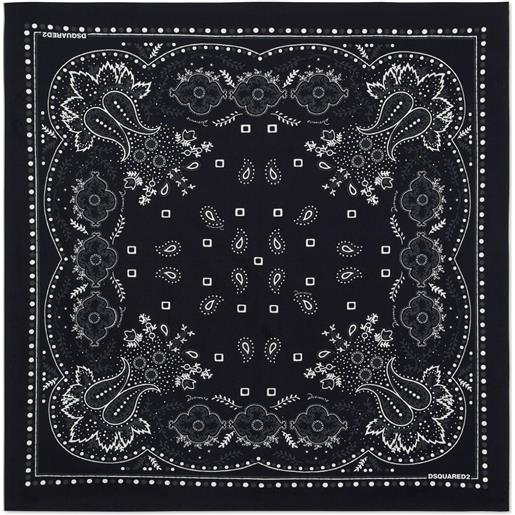 DSQUARED2 foulard con stampa - nero