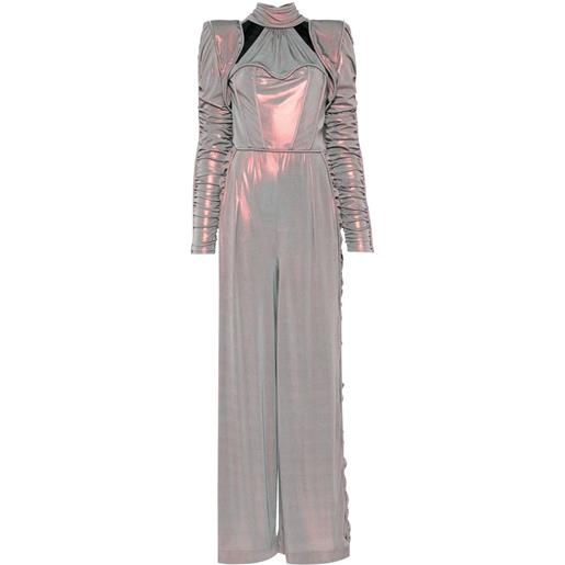 MITILIANE COUTURE tuta intera effetto olografico - rosso