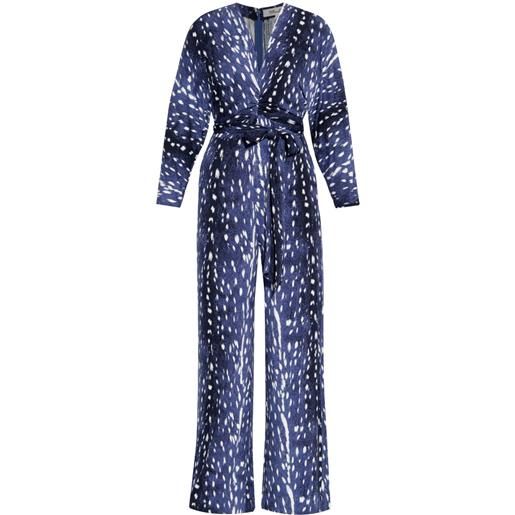 DVF Diane von Furstenberg tuta intera aurelia - blu