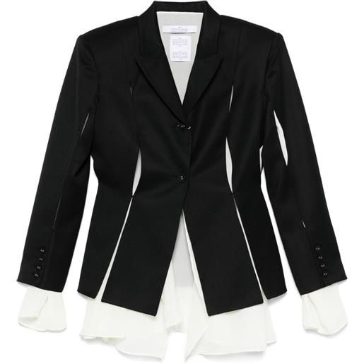 Rokh blazer a strati con dettaglio cut-out - nero