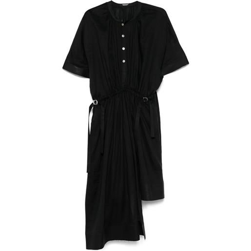 Undercover chemisier in lino a righe - nero