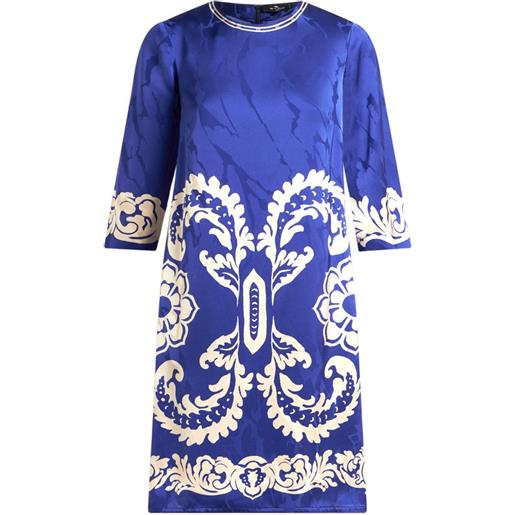 ETRO abito con motivo jacquard - blu