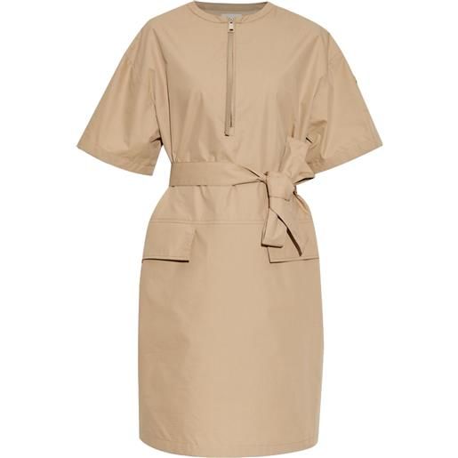 Moncler abito midi con cintura - toni neutri