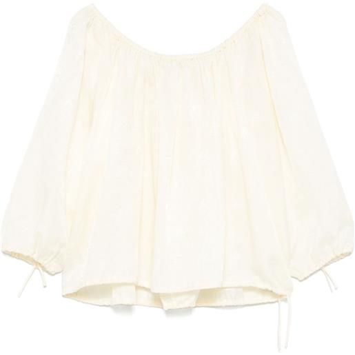 PNK blusa con spalle scoperte - giallo