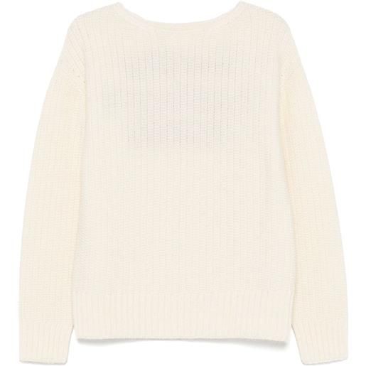 visvim maglione con scollo a barca - bianco