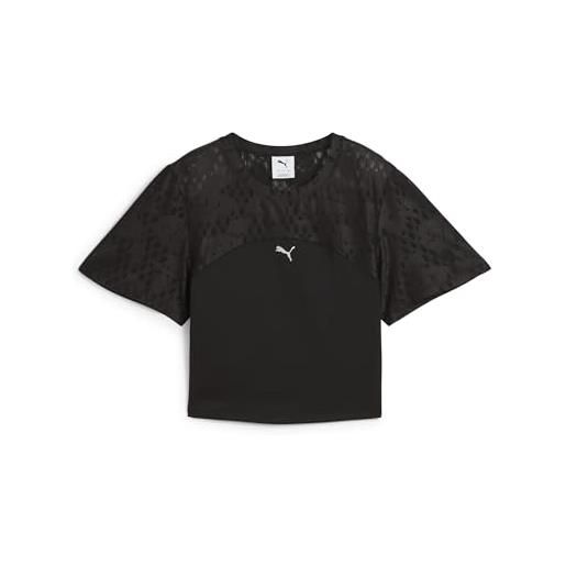 PUMA lace top - short, magliette unisex - adulto, PUMA black, xl