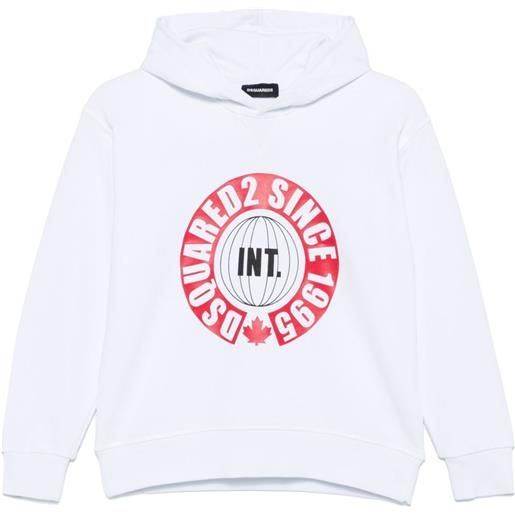 DSQUARED2 KIDS felpa con cappuccio - bianco