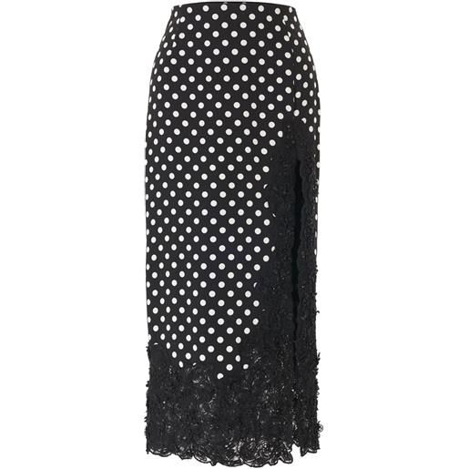 Carolina Herrera gonna midi a pois - nero