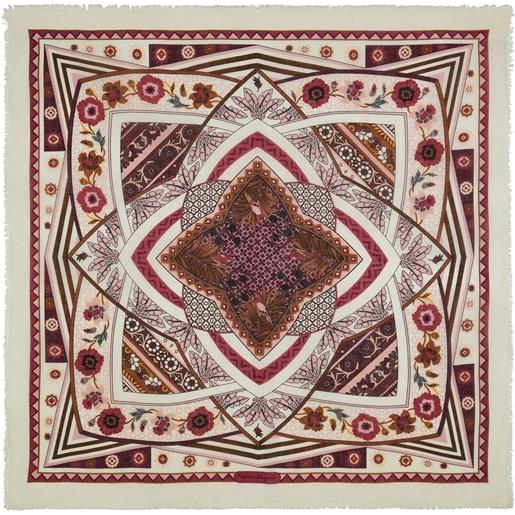 Ferragamo scialle con stampa nirvana - toni neutri