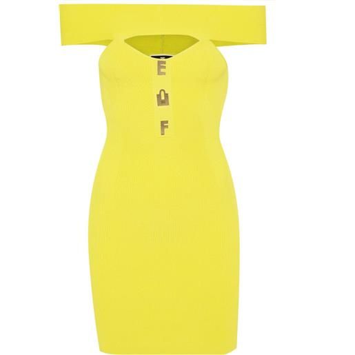 Elisabetta Franchi abito corto con logo - verde