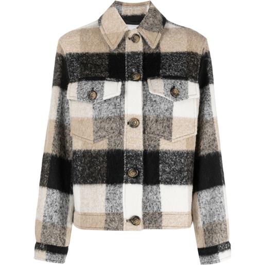 Woolrich giacca-camicia con frange - nero