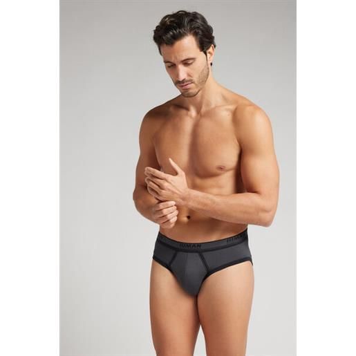 Intimissimi slip uomo in cotone superior con logo nero