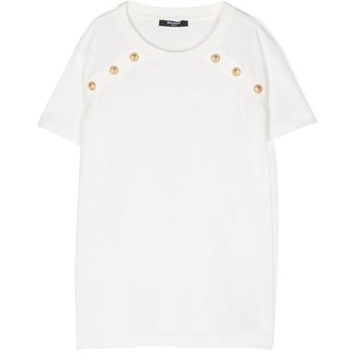 Balmain Kids t-shirt con stampa - bianco