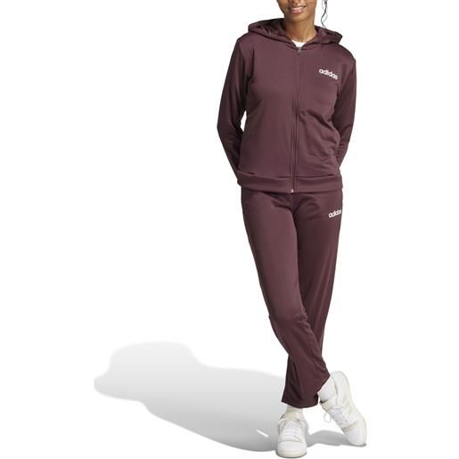 Adidas tuta da donna essentials linear bordeaux