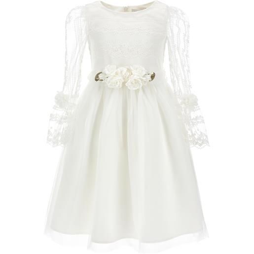Monnalisa abito mimì tulle ricamato