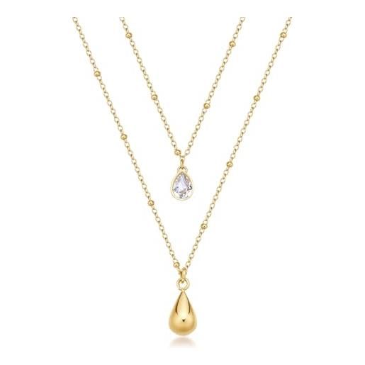 Brosway collana donna, collana in acciaio e cristalli | collezione perfect - bpc37