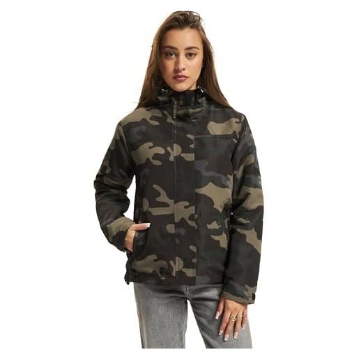 Brandit women frontzip windbreaker, donna, woodland, l