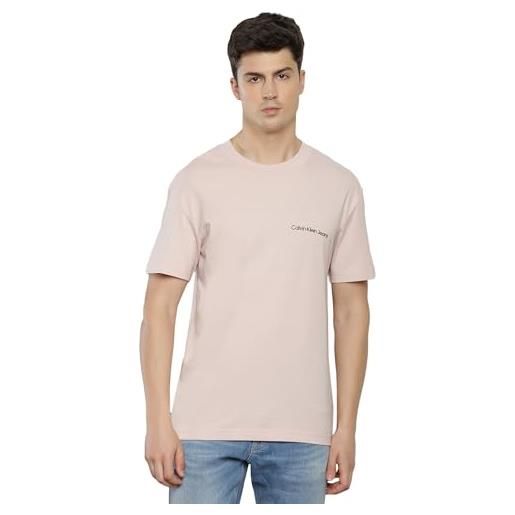 Calvin Klein jeans insitutional maglietta s/s, rosa seppia, xl uomo