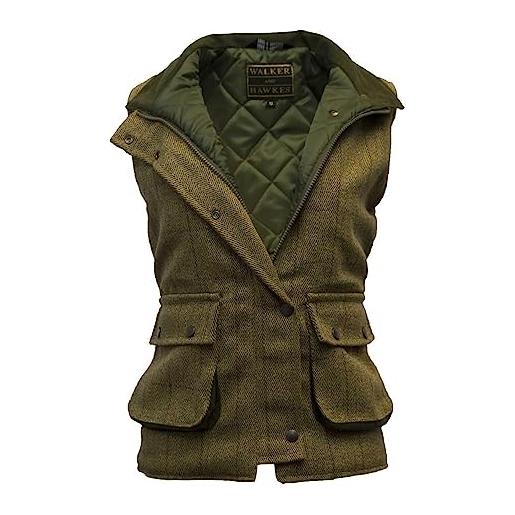 WALKER AND HAWKES - gilet da donna derby tweed bayston - salvia chiaro - 42