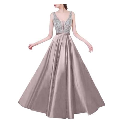 Generic abito elegante cocktail damascato con bottoni davanti, vestito corto per discoteca, cerimonia, tubino lungo blu elettrico, a tunica