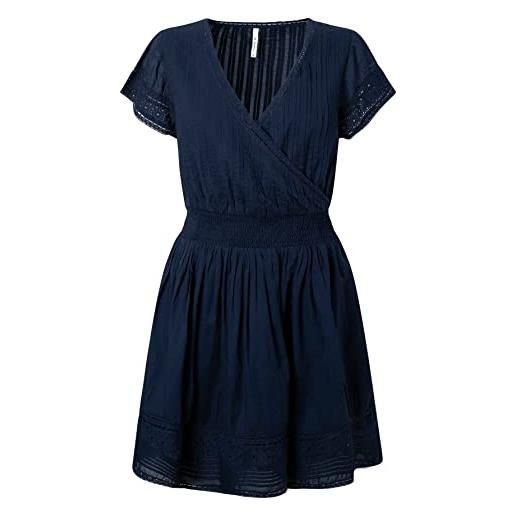 Pepe Jeans poete, vestito donna, blu (dulwich), xl