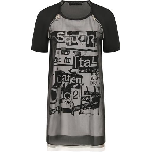 Dsquared2 silk printed mini dress