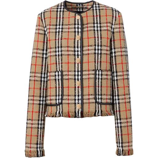 BURBERRY giacca con motivo vintage check di BURBERRY