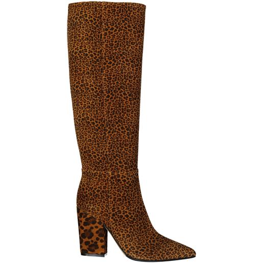 Sergio rossi leopard-print leather boots