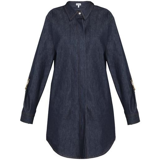 LOEWE abito camicia con catena in denim loewe