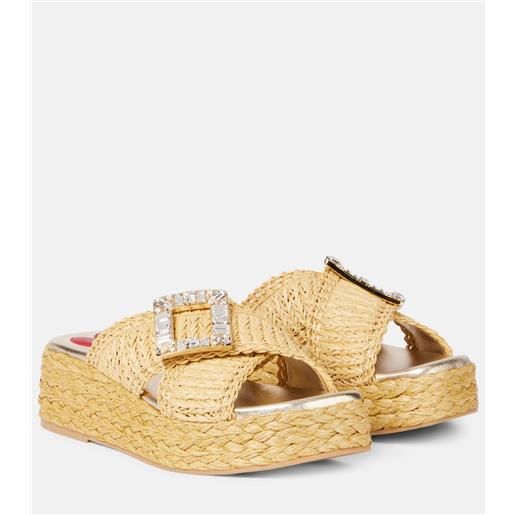 Roger Vivier sandali espadrillas in rafia